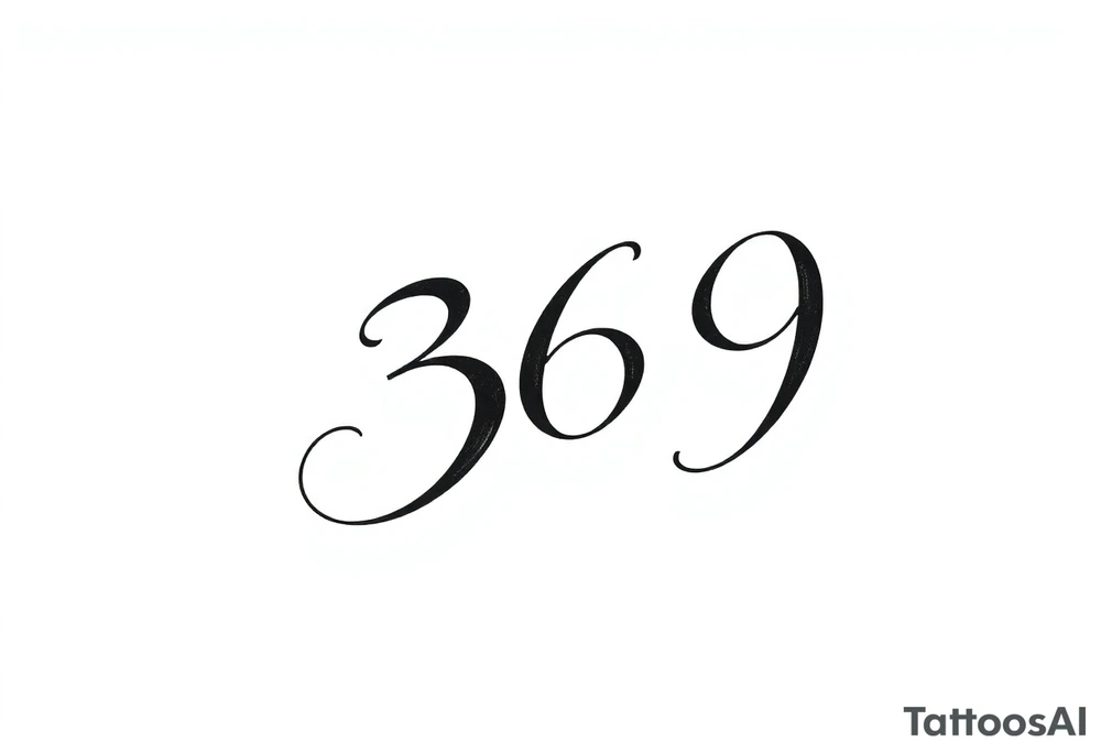 369 tattoo idea