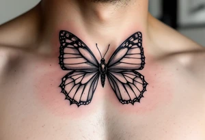 A bow tie that resembles a butterfly tattoo idea