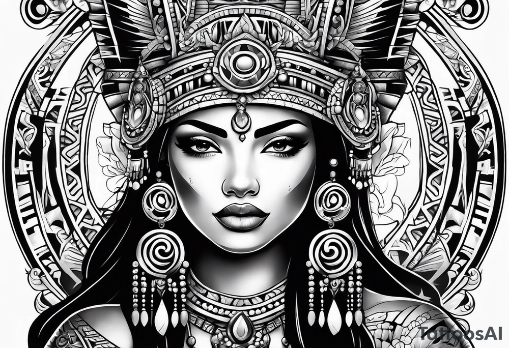 Mayan princess tattoo idea