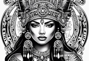 Mayan princess tattoo idea