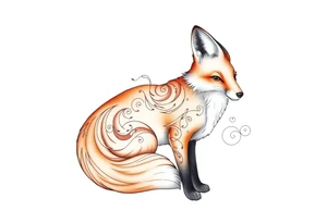 adult fox tattoo idea