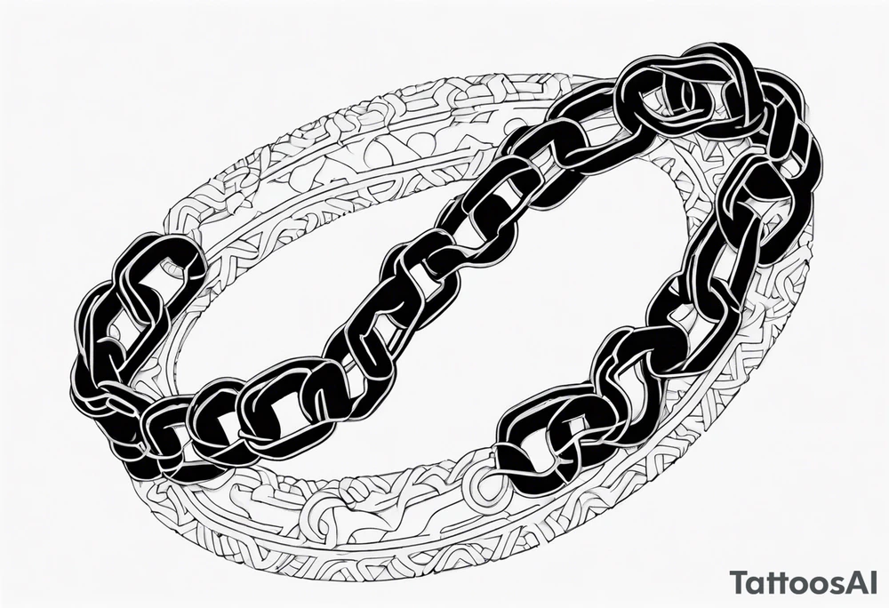 bicycle chain wrist tattoo idea