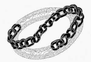 bicycle chain wrist tattoo idea