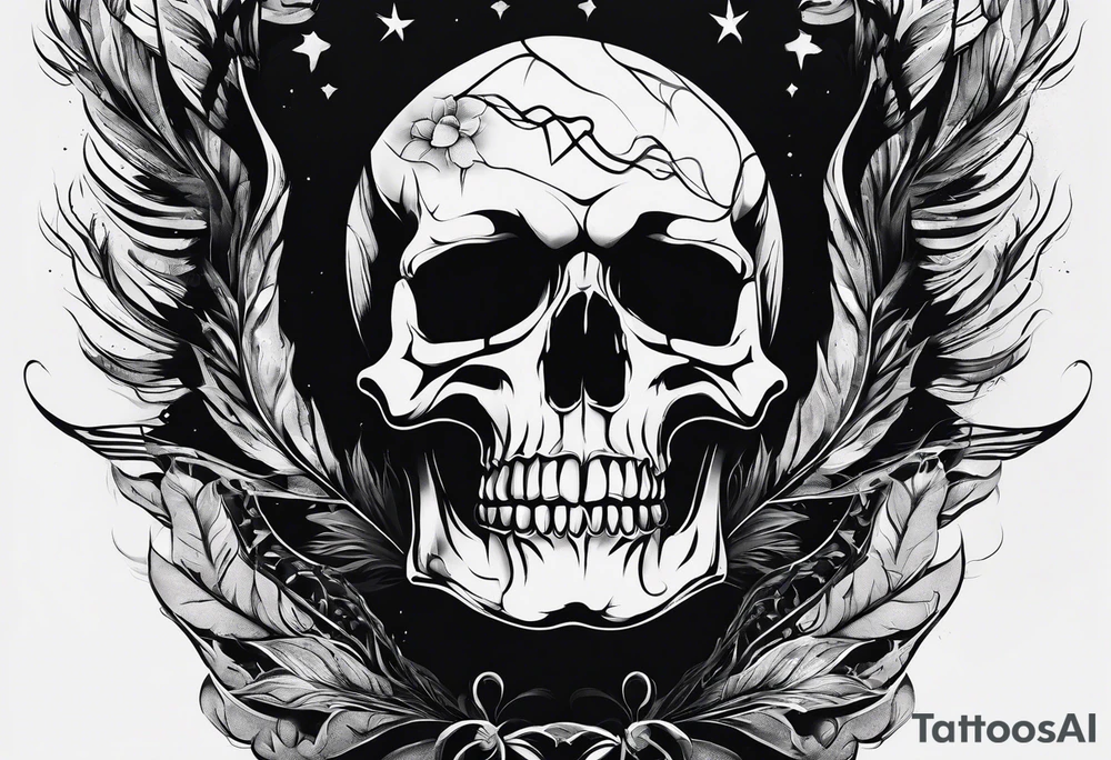 extreme joint pain breaking through skin on arm skull sorrow sad tattoo idea