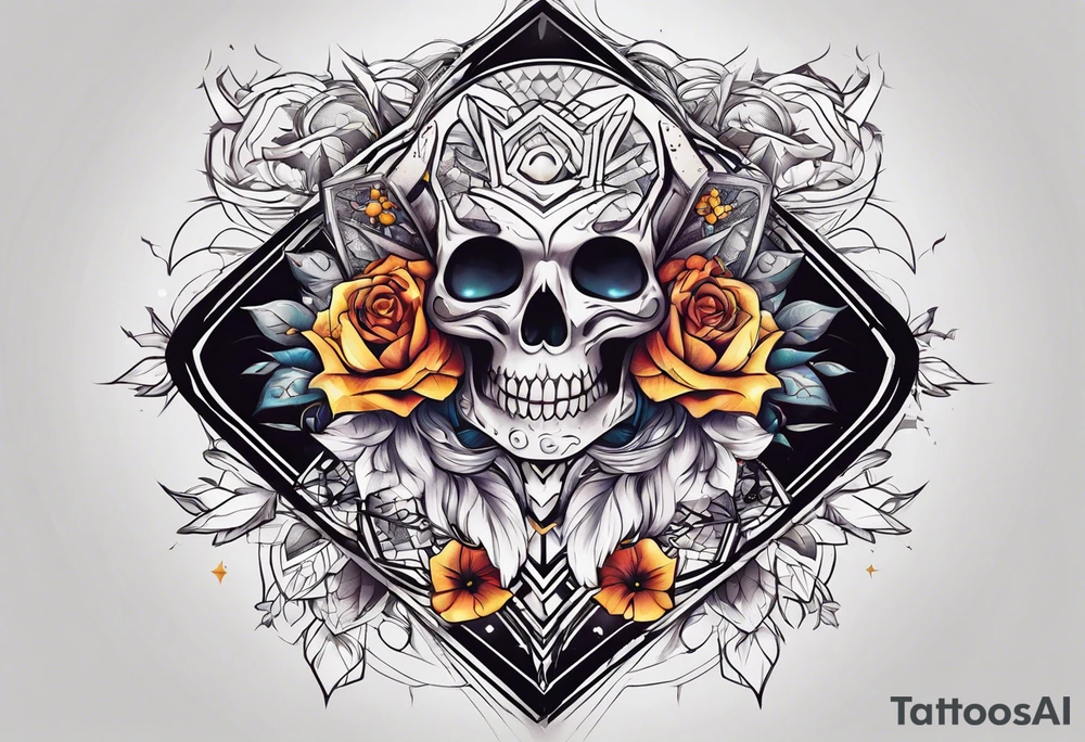 Digital ghost tattoo idea