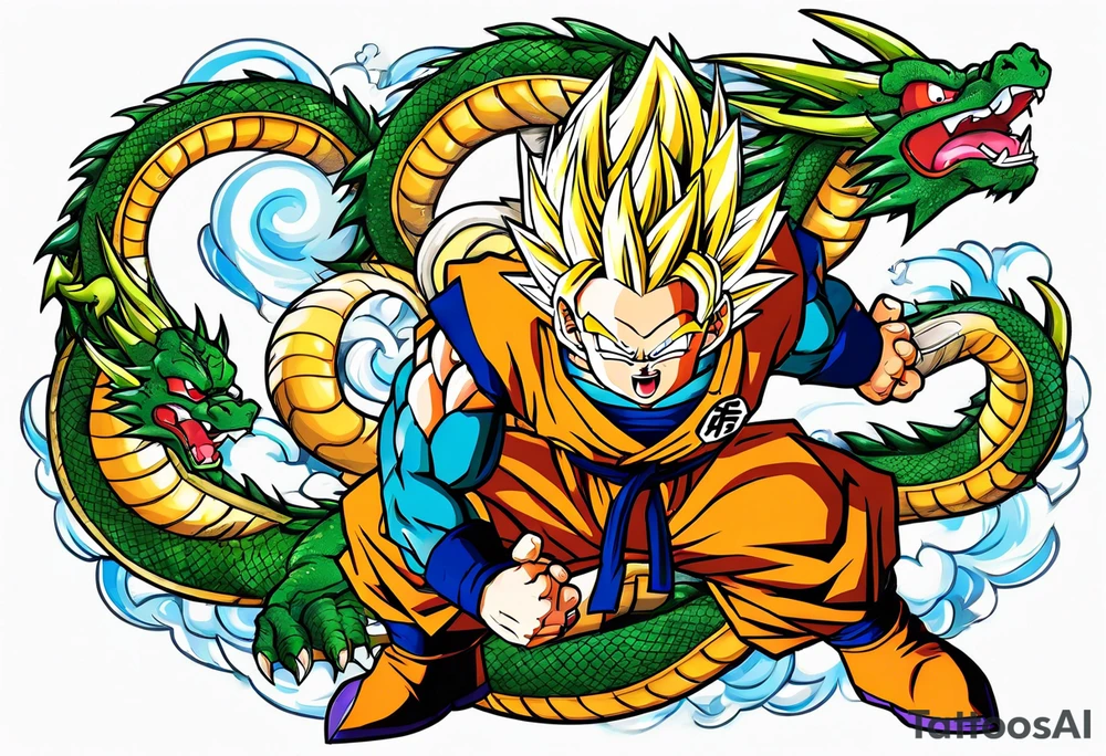 dragon ball full arm tattoo idea