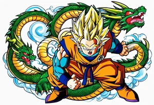 dragon ball full arm tattoo idea