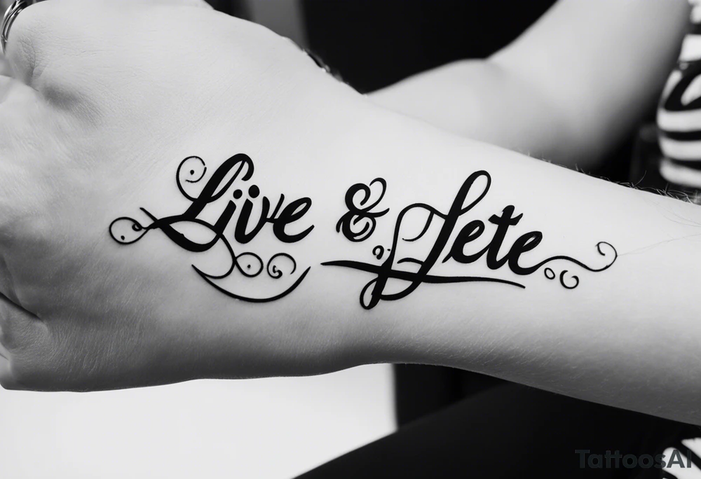 Live and let die wrist tattoo tattoo idea