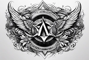 5 stars wrapped around chest tattoo idea