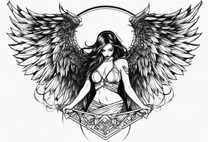 demonic fallen angel tattoo idea