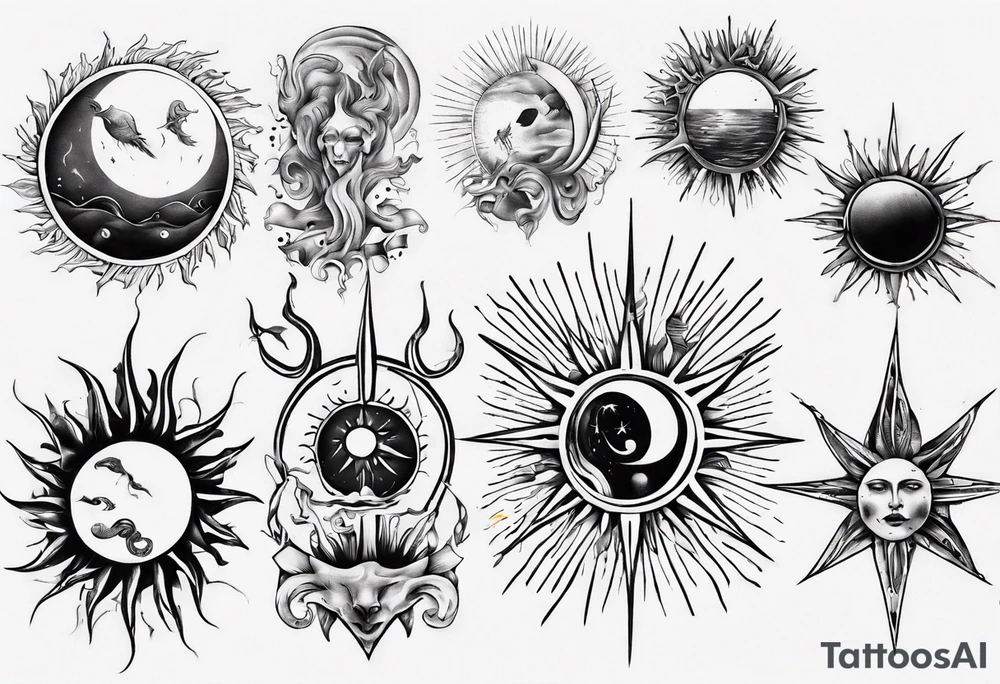 wassermann sonne tattoo idea