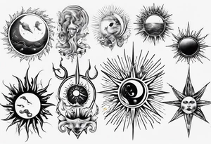 wassermann sonne tattoo idea