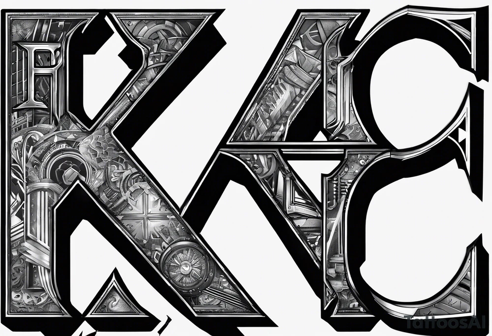 2 letters, X & I.
Cyberpunk Style.
Something like the tatoo in Triple X film. tattoo idea