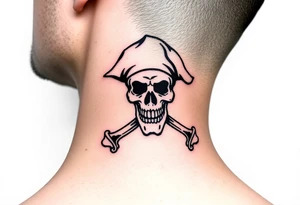 Blackbeards Jolly Roger tattoo idea
