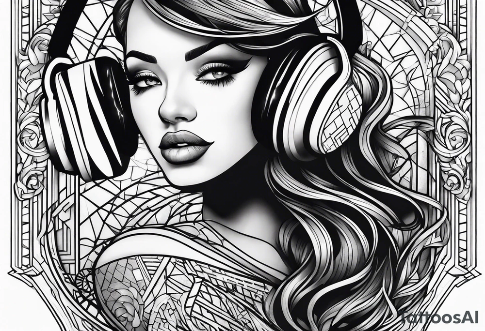 something with music tattoo idea