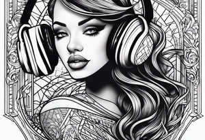 something with music tattoo idea
