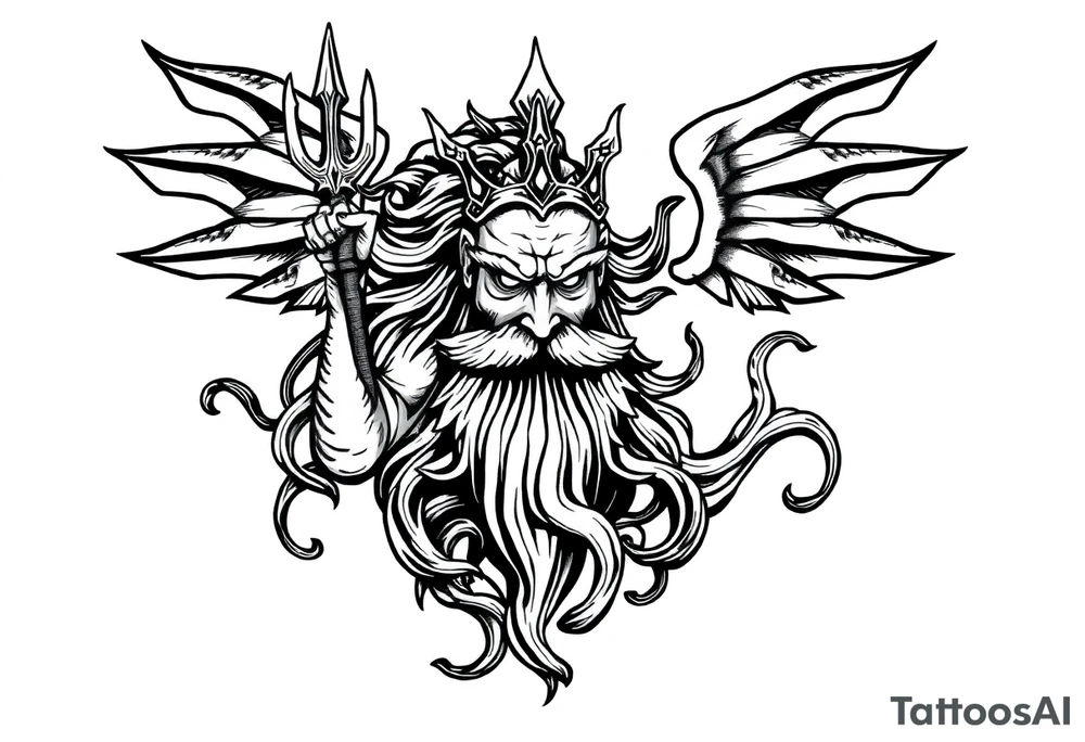 god of sea tattoo idea