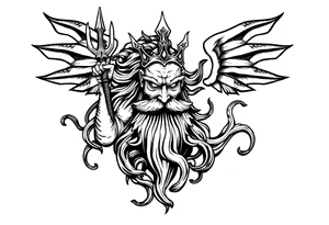 god of sea tattoo idea