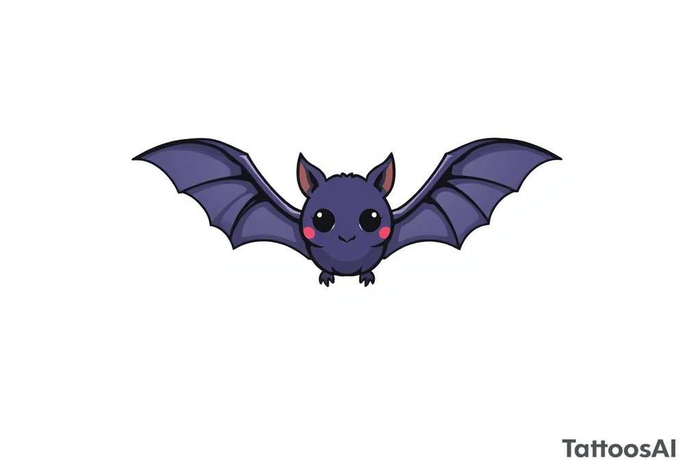 cute bats tattoo idea