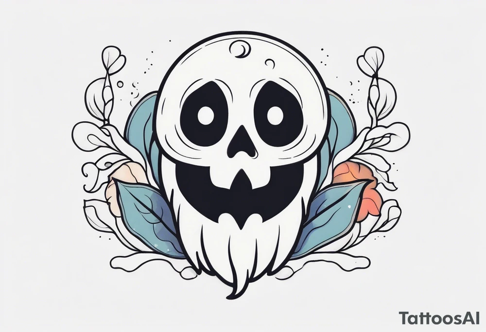 lovely ghost tattoo idea
