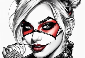 Harley quinn eyes tattoo idea