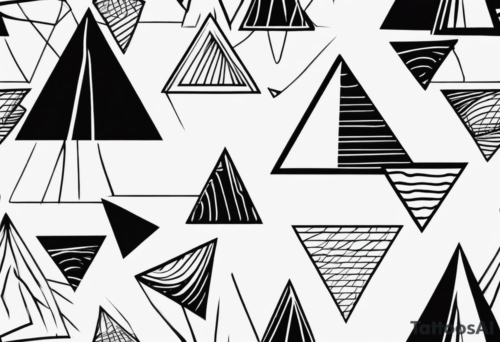 A triangle with nothing inside of it very simple, just 5 lines tattoo idea A triangle with nothing inside of it very simple, just 5 lines tattoo idea