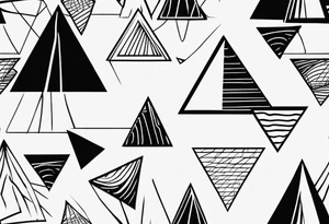 A triangle with nothing inside of it very simple, just 5 lines tattoo idea