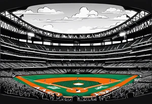Minute Maid Park with Astros written below it tattoo idea