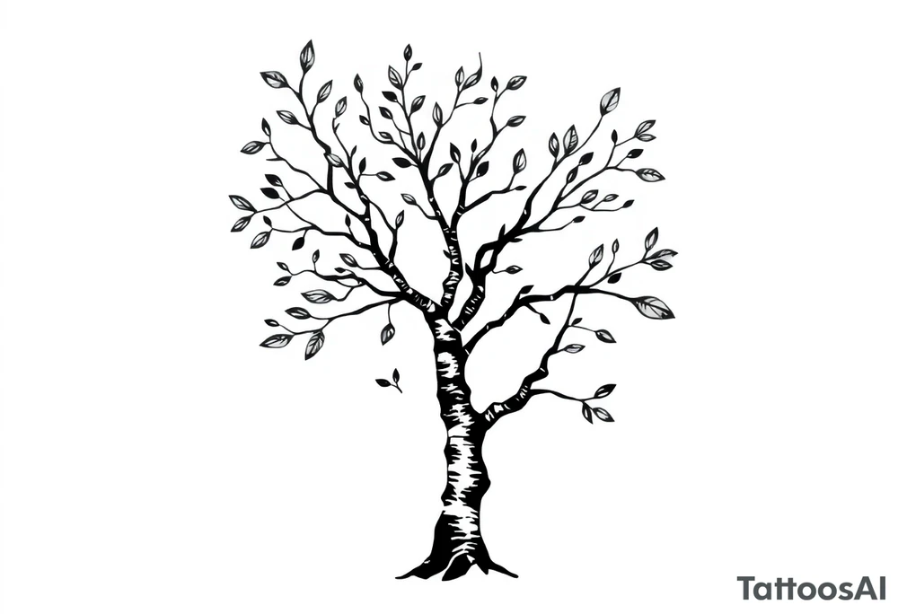 birch tree tattoo idea
