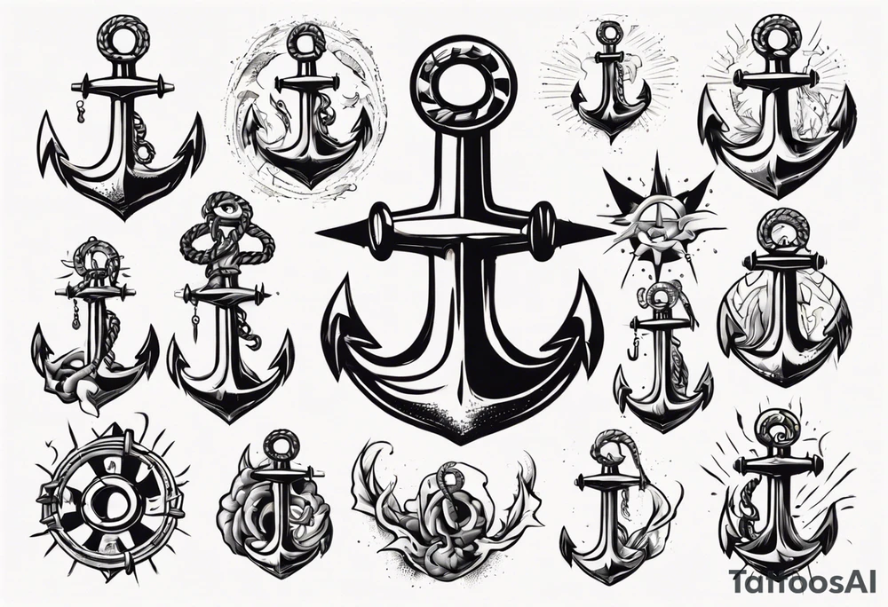 Rocna Sea anchor classic tattoo idea