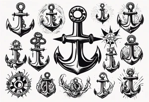 Rocna Sea anchor classic tattoo idea