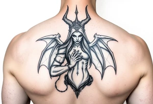 Satan protecting lillith tattoo idea