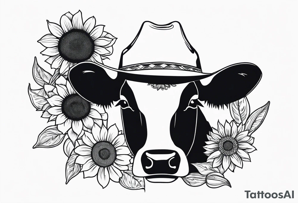 Cow print, cowboy hat, sun flowers, tattoo idea