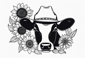 Cow print, cowboy hat, sun flowers, tattoo idea