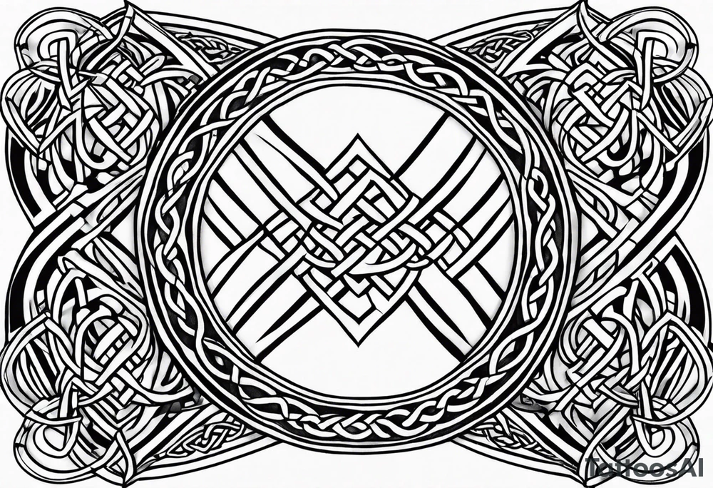 celtic knot arm band tattoo idea