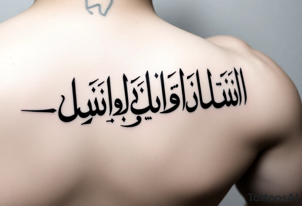 Bold, aggressive Thuluth style Arabic calligraphy of "لا فتی الا علی لا سیف الا ذوالفقار". The script should have a heavy, architectural weight. Sharp, sword-like flourishes on the letters. Deep black ink with negative space highlights. Dynamic flow tailored for the inner forearm. Minimalist but imposing, high contrast, clean lines. tattoo idea