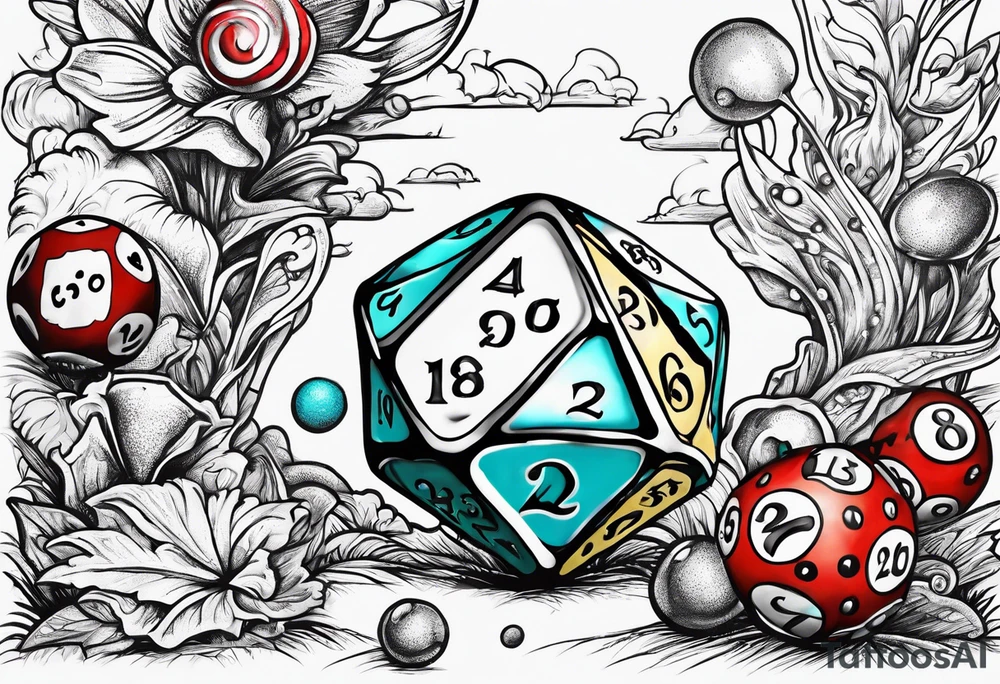 a twenty sided die tattoo idea