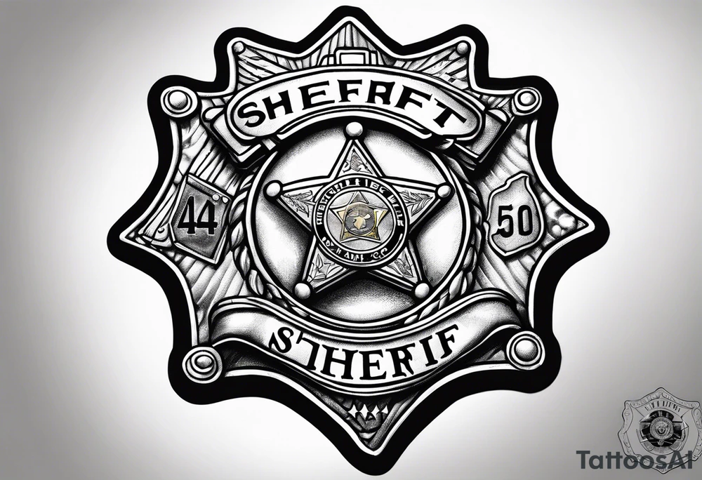 a sheriff department patch tattoo idea