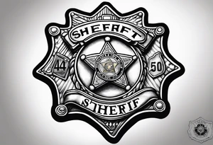 a sheriff department patch tattoo idea