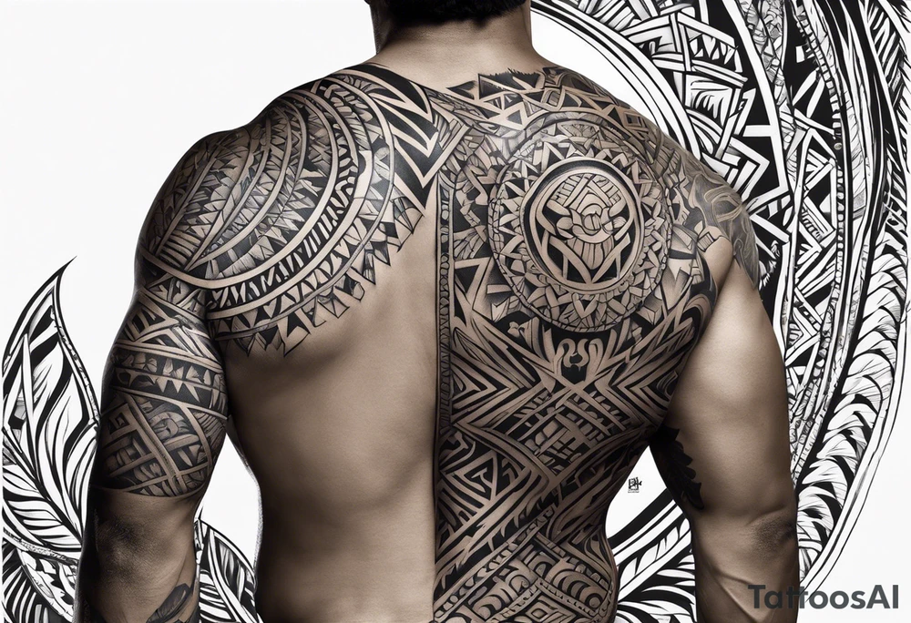 Samoan pe'a inspired back tattoo tattoo idea
