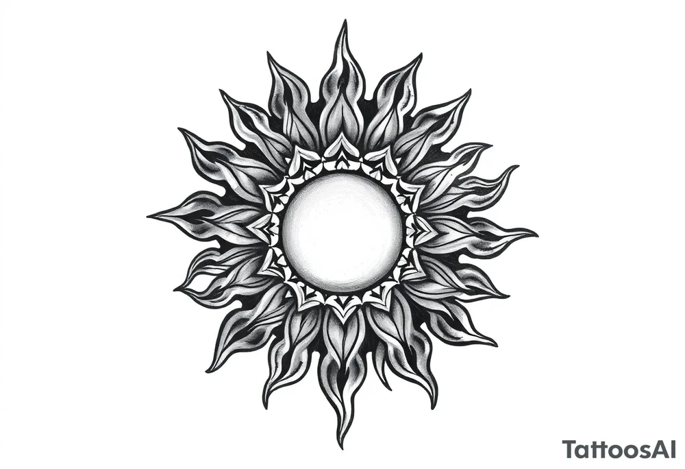 Sun tattoo idea