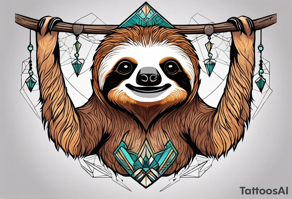 Hanging sloth tattoo idea