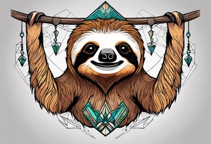 Hanging sloth tattoo idea