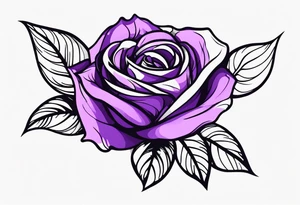 Purple rose tattoo idea