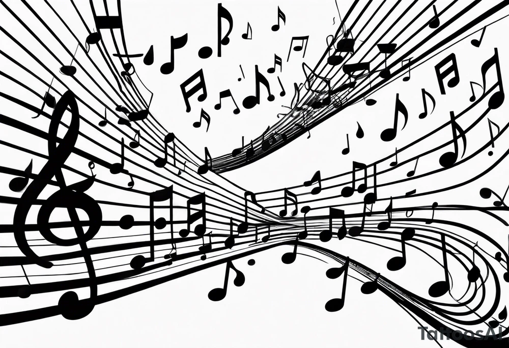 Music notes tattoo idea