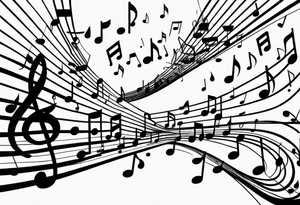 Music notes tattoo idea
