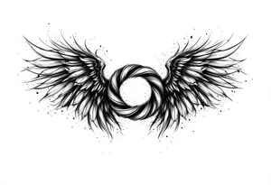 Infinity Loop made of wings tattoo idea