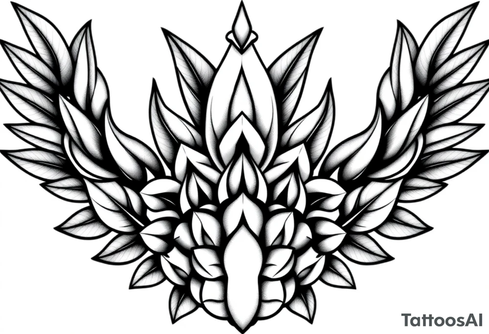 Crown pineapple vagina anus tattoo idea