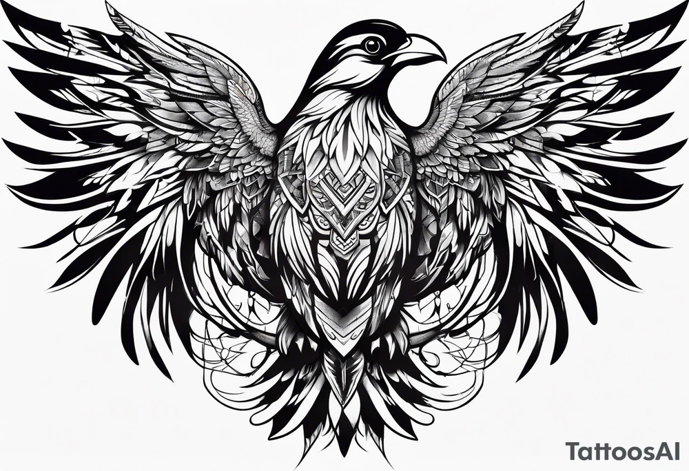 bird wings tattoo idea