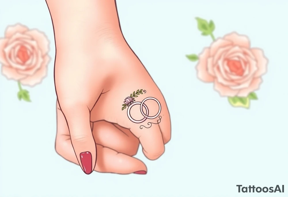 wedding ring tattoo tattoo idea